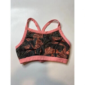 Sweaty Betty Black Coral Printed Sports Bra Women’s Size Medium